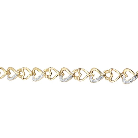 Maulijewels Mother & Child 0.10 Ct Diamond 925 Sterling Silver Linked Bracelet - Picture 6 of 7
